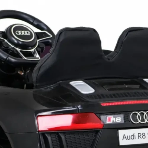 Czarny samochodzik dla dziecka na akumulator Audi R8.webp