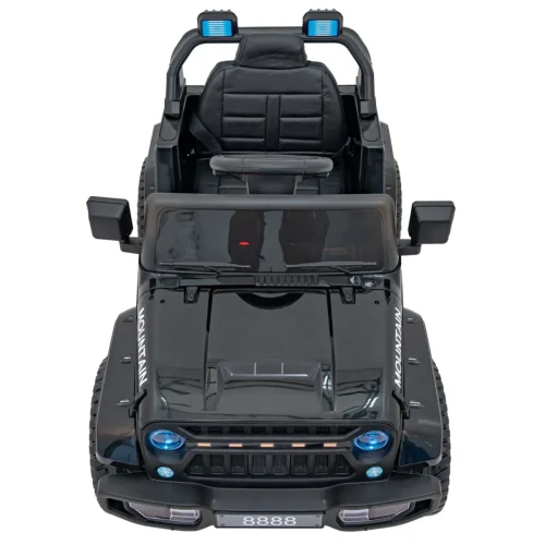Czarny samochodzik elektryczny dla dzieci terenowe na pilota - Off Road MOUNTAIN.webp