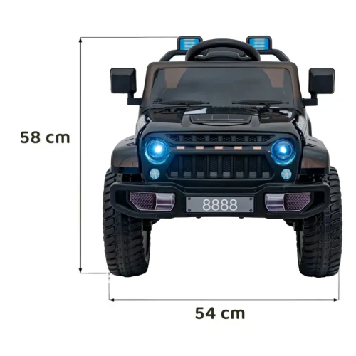 Czarny samochód na akumulator dla dzieci terenowe na pilota - Off Road MOUNTAIN.webp