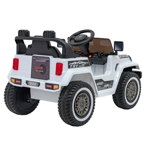 Białe autko na akumulator dla dzieci terenowe na pilota - Off Road MOUNTAIN.webp