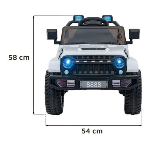 Biały samochód na akumulator dla dzieci terenowe na pilota - Off Road MOUNTAIN.webp