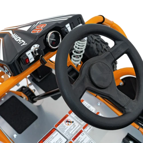Pomaranczowy gokart dla dzieci Gokart Elektryczny MAIGHTY.webp
