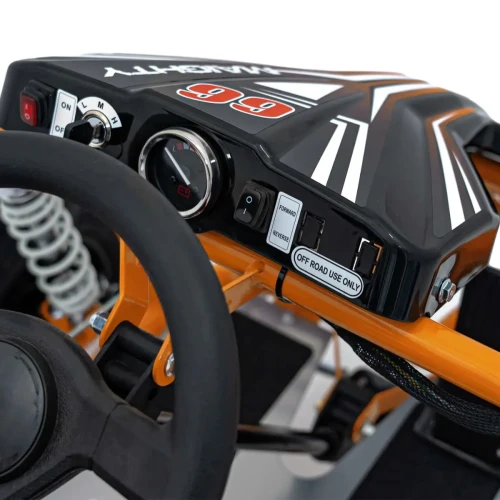 Pomaranczowy gokart na akumulator dla dzieci Gokart Elektryczny MAIGHTY.webp