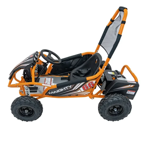 Pomaranczowy samochodzik dla dziecka na akumulator Gokart Elektryczny MAIGHTY.webp