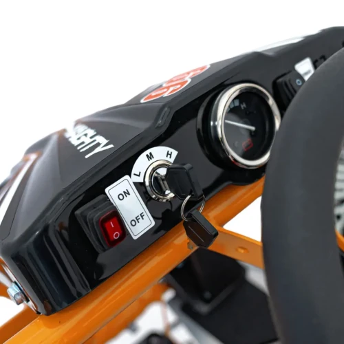 Pomaranczowy samochód elektryczny dla dzieci Gokart Elektryczny MAIGHTY.webp