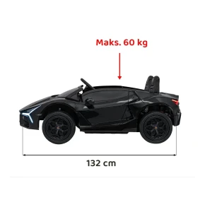 Czarny samochód elektryczny dla dziecka Lamborghini Revuelto XL STRONG.webp