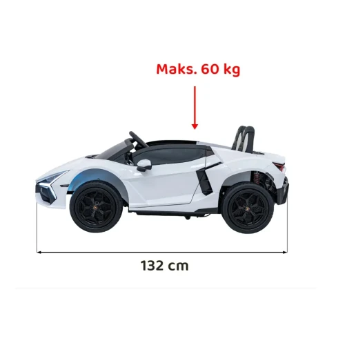 Biały samochód elektryczny dla dziecka Lamborghini Revuelto XL STRONG.webp