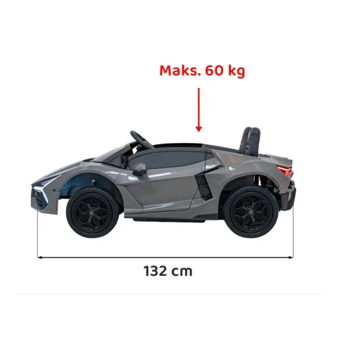 Szary samochód elektryczny dla dzieci Lamborghini Revuelto XL STRONG.webp