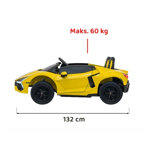 Żółty samochód elektryczny dla dzieci Lamborghini Revuelto XL STRONG.webp