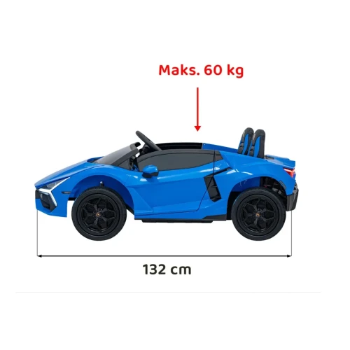 Niebieski samochód akumulatorowy dla dzieci Lamborghini Revuelto XL STRONG.webp
