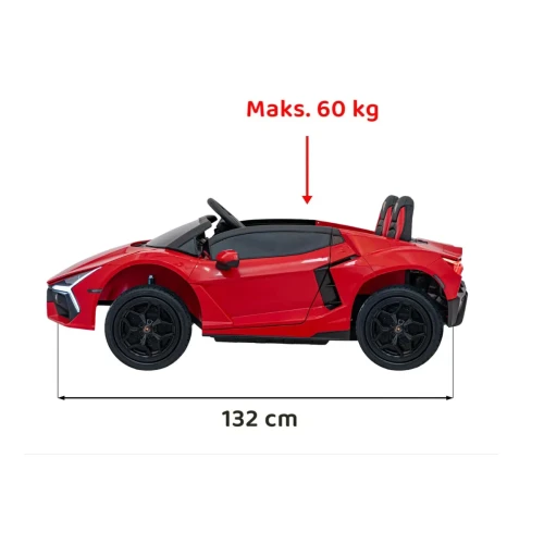 Czerwony samochód elektryczny dla dzieci Lamborghini Revuelto XL STRONG.webp