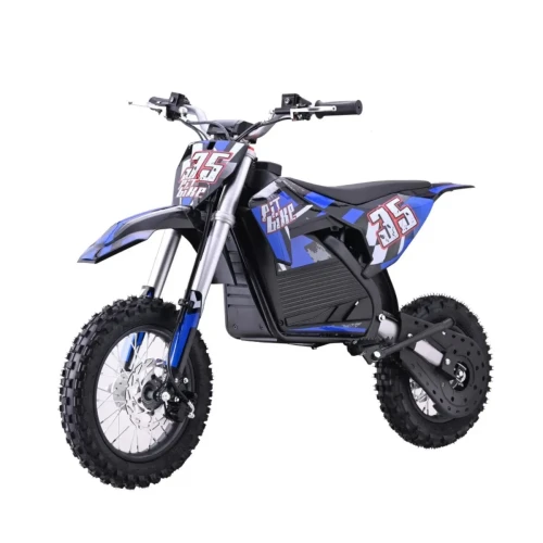 Niebieskie auto dla dzieci elektryczne Motorek na Akumulator PIT BIKE Cross.webp