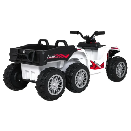 Białe auto elektryczne dla dzieci Quad Sport TX ATV - 3-osiowy.webp
