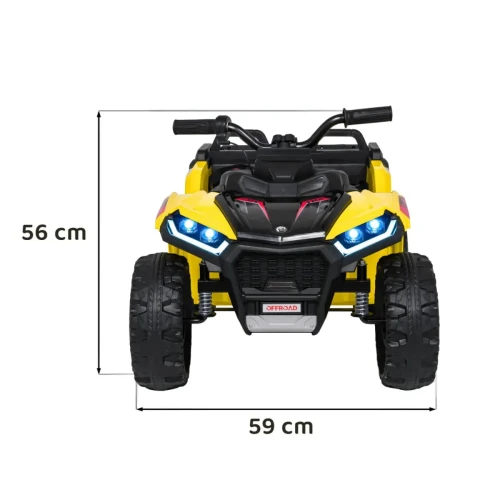 Żółty samochód elektryczny dla dzieci Quad Sport TX ATV - 3-osiowy.webp