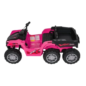 Różowe auto na akumulator dla 5 latka Quad Sport TX ATV - 3-osiowy.webp