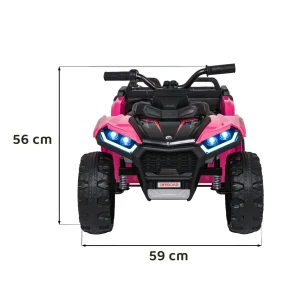Różowy samochód elektryczny dla dzieci Quad Sport TX ATV - 3-osiowy.webp