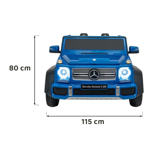Niebieski duzy samochód elektryczny dla dzieci Mercedes Benz MAYBACH G650 STRONG.webp