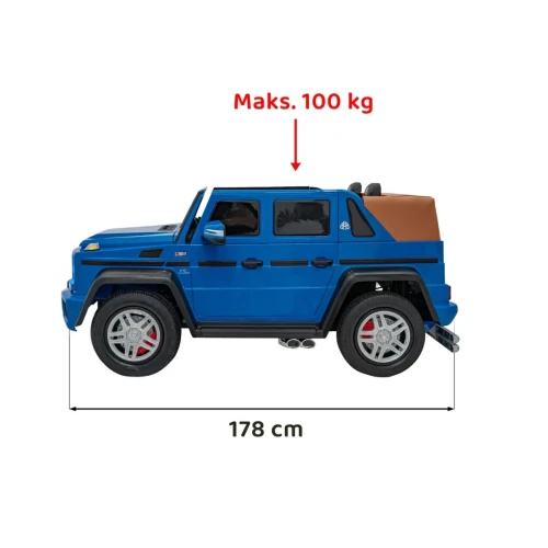 Niebieski samochód na akumulator dla 5 latkaMercedes Benz MAYBACH G650 STRONG.webp