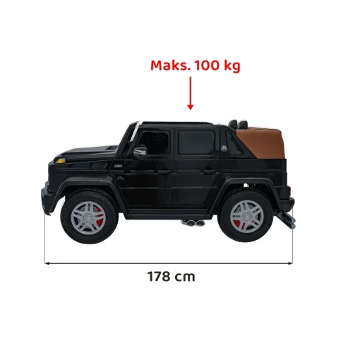 Czarny duzy  samochód elektryczny dla dzieci  Mercedes Benz MAYBACH G650 STRONG.webp