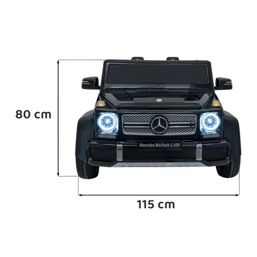 Czarny samochód elektryczny dla dziecka  Mercedes Benz MAYBACH G650 STRONG (2).webp