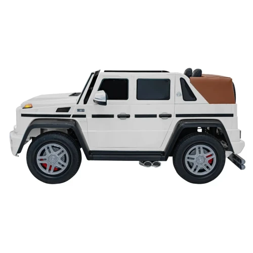 Białe auto na akumulator dla 5 latka  Mercedes Benz MAYBACH G650 STRONG.webp