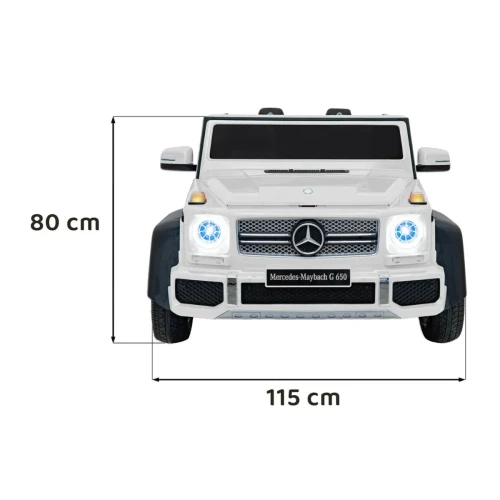 Biały samochód na akumulator dla 5 latka Mercedes Benz MAYBACH G650 STRONG.webp