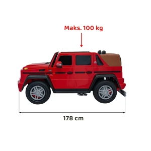 Czerwone elektryczne auto dla dzieci  Mercedes Benz MAYBACH G650 STRONG.webp