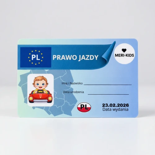 Prawo jazdy zabawka dla dziecka z imieniem i nazwiskiem - merikids.webp