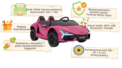 Lamborghini Revuelto XL STRONG - Różówy - Charakterystyka.webp