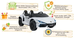 Lamborghini Revuelto XL STRONG - Biały - Charakterystyka.webp