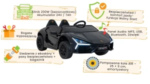 Lamborghini Revuelto XL STRONG - Czarny - Charakterystyka.webp