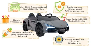 Lamborghini Revuelto XL STRONG - Szary - Charakterystyka.webp