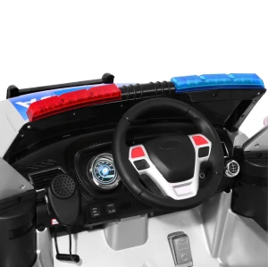 Samochód Policyjny na Akumulator - Polska Policja - kierownica.webp