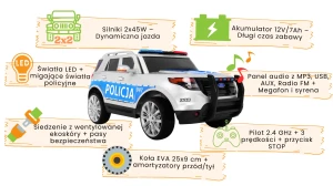Radiowóz Policyjny na Akumulator SUV - Elektryczny Pojazd Policja dla Dzieci.webp