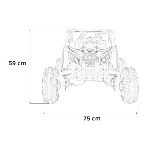 Buggy UTV Racing 4x4 - Autko na Akumulator - ATV Defend 4x4 - wymiary.webp