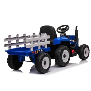 Niebieski traktorek BLOW dla najmłodszych - z przyczepką - tył.webp