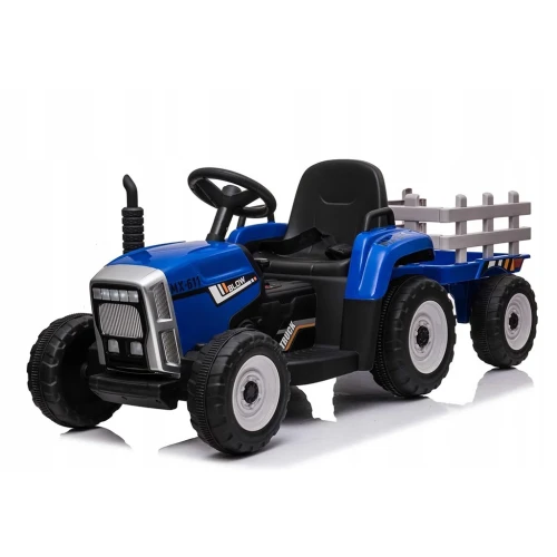 Niebieski traktorek BLOW dla najmłodszych - z przyczepką.webp