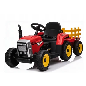 Czerwony traktorek BLOW dla najmłodszych - z przyczepką.webp