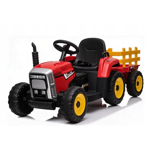 Czerwony traktorek BLOW dla najmłodszych - z przyczepką.webp