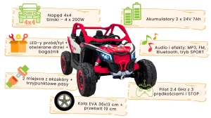 Buggy na Akumulator - CAN-AM Maverick Turbo RR Czerwony - grafika informacyjna.webp
