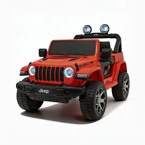 Jeep Wrangler Rubicon na akumulator dla dzieci Pomarańczowy + Pilot + Radio MP3 LED + Koła EVA