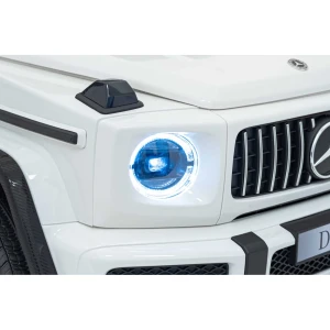 Biały-mercedes-benz-g63-amg-xxl-na-akumulator-z-licencja-przod-led.webp