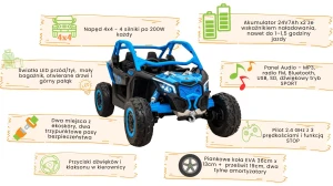 Maverick turbo RR dla dzieci - funkcje pojazdu - niebieski.webp