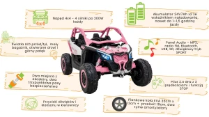 Maverick turbo RR dla dzieci - funkcje pojazdu - różowy dla dziewczynki.webp