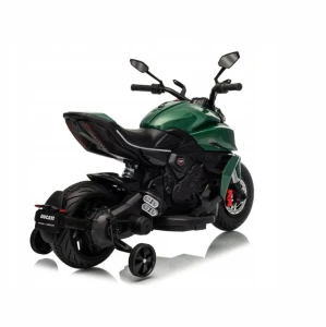 Motocykl Dla Dzieci - Bentley x Ducati Diavel V4 2x35W 12V 7Ah XMX656 widok z tyłu - Zielony.webp