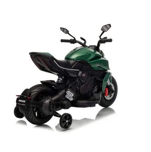 Motocykl Dla Dzieci - Bentley x Ducati Diavel V4 2x35W 12V 7Ah XMX656 widok z tyłu - Zielony.webp