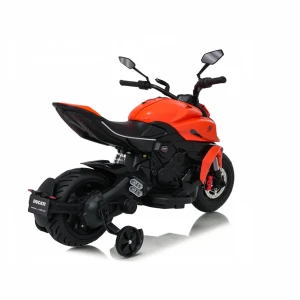 Motocykl-Dla-Dzieci---Bentley-x-Ducati-Diavel-V4-2x35W-12V-7Ah-XMX656-widok-z-tylu---pomaranczowy.webp