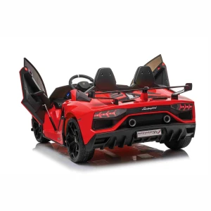 Lamborghini Aventador SVJ 12V 7ah 2x200W Roadster SX2028 - tył i otwarte drzwi.webp