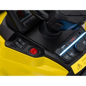 Quad-dla-5-latka-Can-Am-Outlander-ATV-Zolty-radio i przycisk start stop.webp