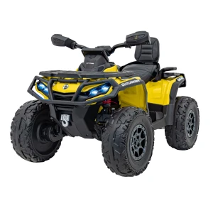 Quad-dla-5-latka-Can-Am-Outlander-ATV-Zolty-przud i bok.webp